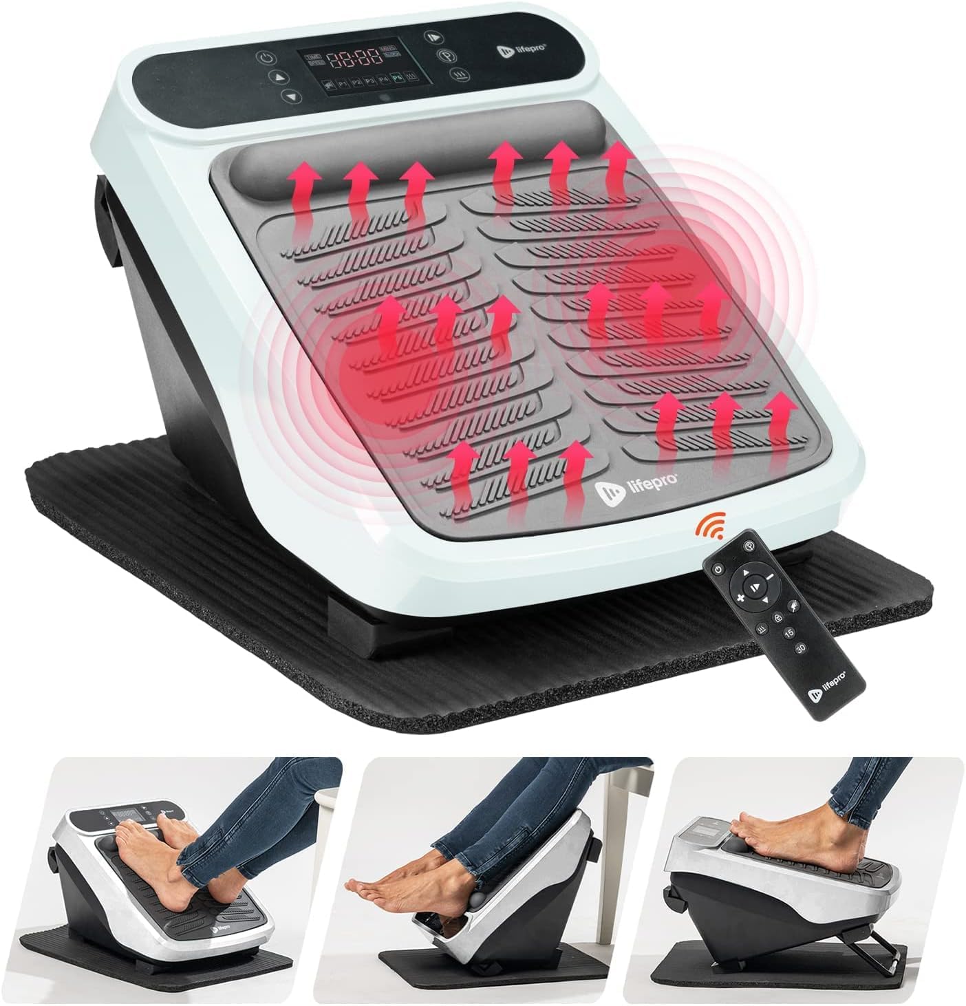 LifePro VibraHeal Foot & Calf Massager - Soothing Heat & Vibration Therapy